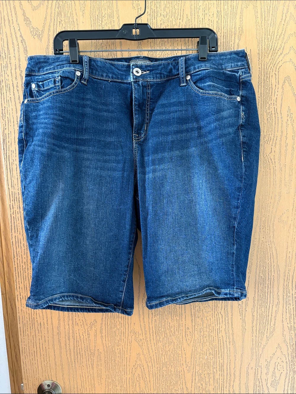 Torrid Dark Blue Denim Bermuda Shorts
